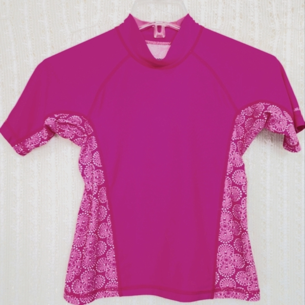 Patagonia Girls Swim Rashguard Pink Size Medium 10